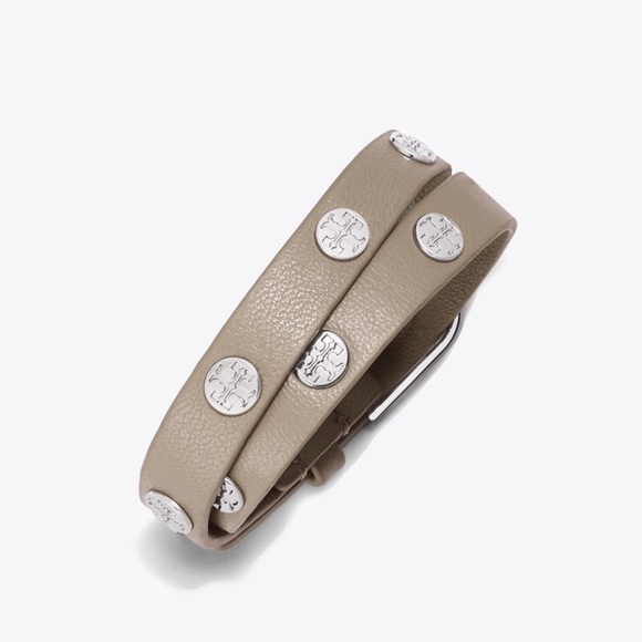 Tory Burch Jewelry - Tory Burch Double Wrap Logo Stud Bracelet